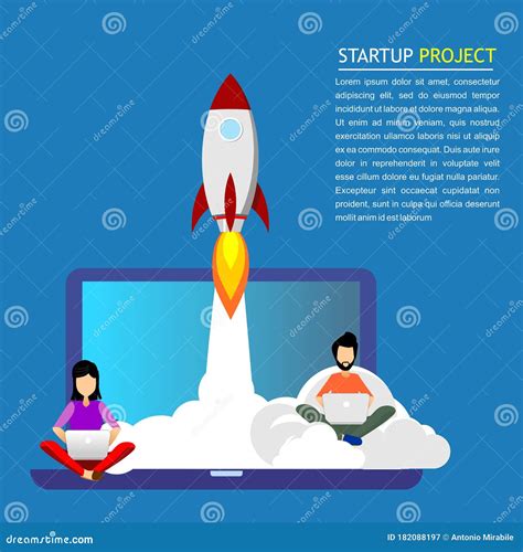 Rocket Takes Off From The P Stock Vector Illustration Of Isolata