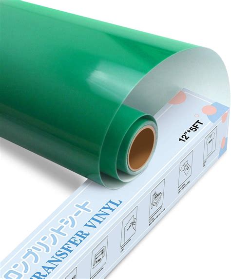 YRYM HT Heat Transfer Vinyl 12 X 5ft Green Premium HTV Vinyl Roll