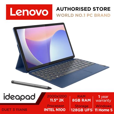 Lenovo IdeaPad Duet 3 11IAN8 82XK0017SB 11 5 2K 2000x1200 IPS