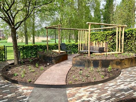 Ronde Tuin Vol Met Planten Tuinontwerp Bureau Geels