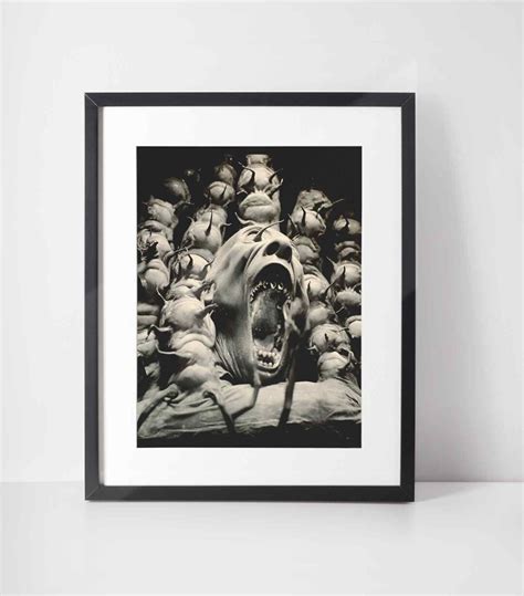 macabre surreal art print disturbing wall decor halloween decor