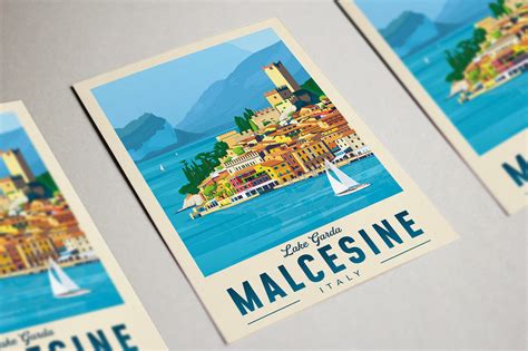 Malcesine Lake Garda Italy Travel Poster Malcesine Vintage Etsy UK