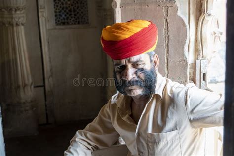 Rajasthan India Mehrangarh Fort, 03 25 2023 Man in Traditional Clothes ... 