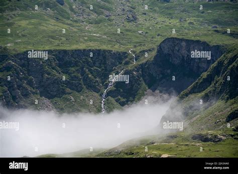 Enourmous Circular Valley Surrounded By Tall Mountains The Cirque De