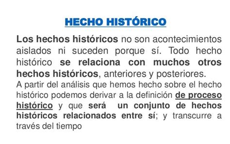 Que Es Un Hecho Historico