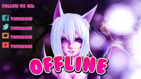 Ahri Twitch Offline screen | Twitch, Twitch tv, Gamer setup