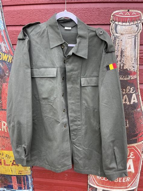 Original Belgian Army Field Jacket Military Bdu Olive Gem