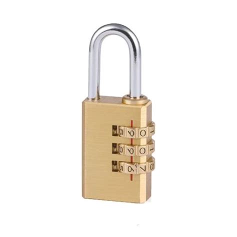 Buy Brass Combination Padlock Square Shape With Dials Waterproof