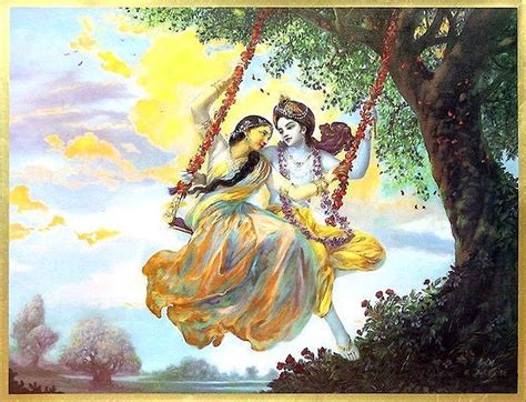 Radha Krishna in a Swing | Krishna art, Krishna radha painting, Krishna ...