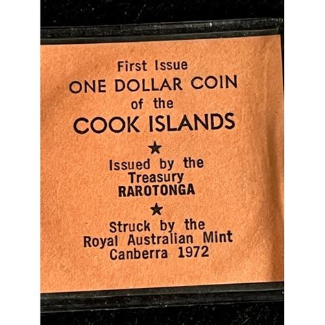 Proof Cook Islands 1 Coin 1972 Depicting Tangaroa Ancient God Of