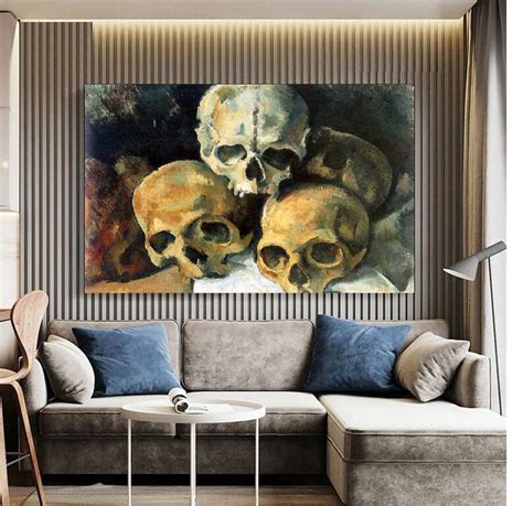 Paul Cézanne, Pyramid of Skulls ,paul Cézanne Art,pyramid Skulls Decor,pyramid Skulls Poster ...