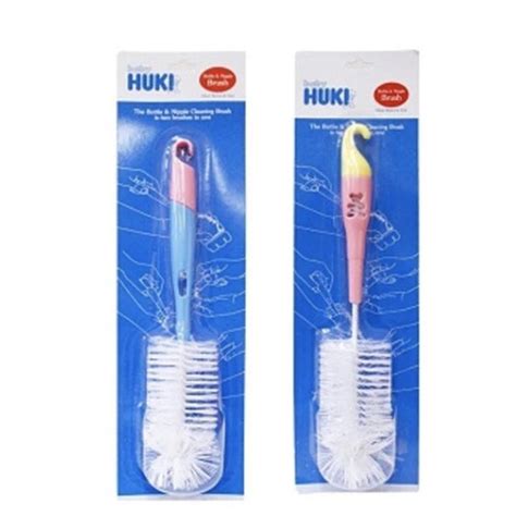 Jual HUKI Baby Bottle Nipple Brush 2 In 1 Sikat Botol Dot