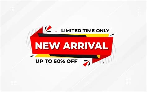 Premium Vector New Arrival Banner Template Design Product Label