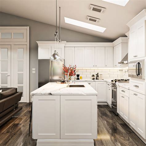 Buy Pristine White Kitchen Cabinets Rta Cabinets By Cabinetselect