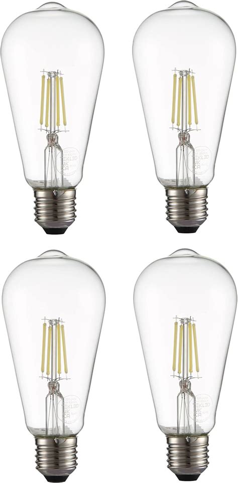 TEKLED ST64 Filament Vintage LED Bulbs E27 Edison Screw Energy