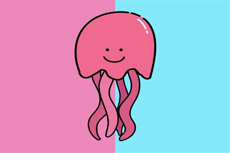 Kawaii Cute Smile Jelly Fish By Red Sugar Design TheHungryJPEG