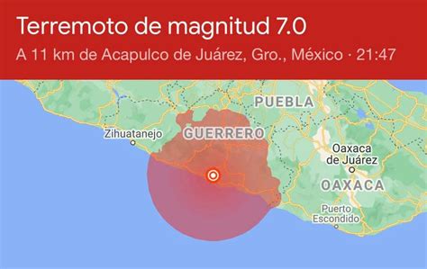 Se reporta terremoto en México con epicentro en Acapulco de Juárez