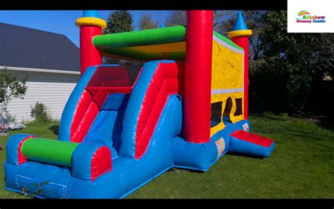 Rainbow Bouncy Castle - Bouncy Castle Rental For Birthdays