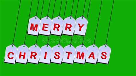 Swinging Merry Christmas Banner Motion Graphics With Green Screen