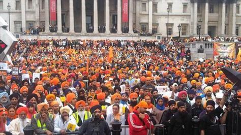 Sikhs Rally In London Over 1984 India Temple Attack Bbc News