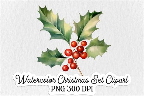 Watercolor Christmas Set Clipart Graphic By Lloy Design Creative Fabrica