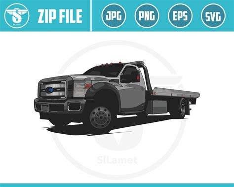 Rollback Truck Illustration Rollback Truck Svg Tow Truck Svg