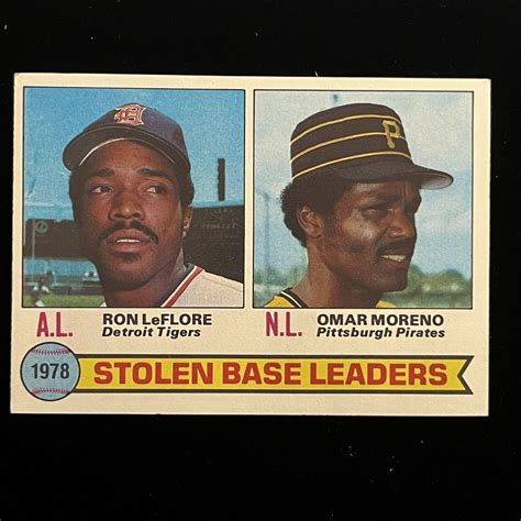 Ron Leflore Omar Moreno Topps Stolen Base Leaders J