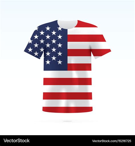 Usa Flag T Shirt Royalty Free Vector Image Vectorstock