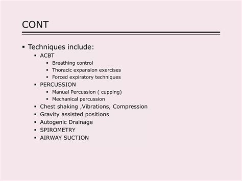 Airway Clearance Techniques Ppt Free Download