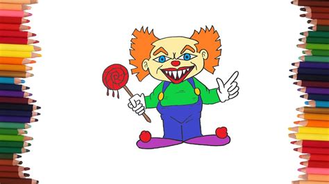 Como Dibujar Un Payaso De Terror Dibujos Faciles Youtube