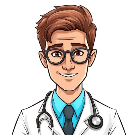 Personaje De Dibujos Animados Del Doctor Aislado En Una Ilustraci N De