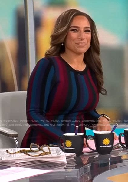 Wornontv Michelle Millers Striped Dress On Cbs Mornings Michelle