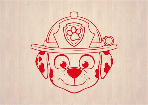 Paw Patrol Face Svg Svg Dxf Cricut Silhouette Cut File Etsy