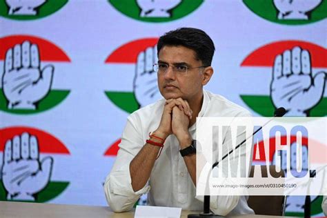 New Delhi India October Congress Leader Sachin Pilot During