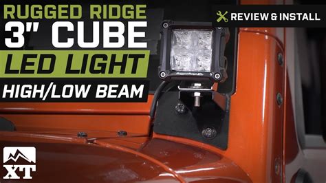 Jeep Wrangler Rugged Ridge 3 Cube Led Light 1987 2017 Yj Tj Jk Review And Install Youtube