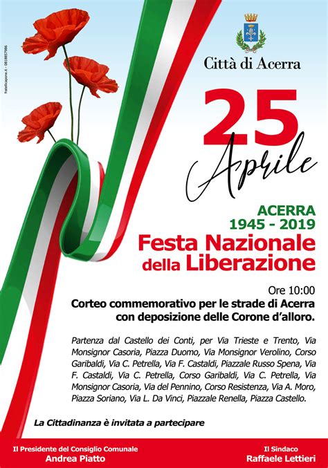 Festa Nazionale Della Liberazione 25 Aprile 2019 Acerra