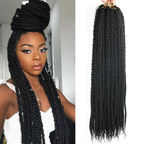 Nicetoday Senegalese Twist Crochet Hair 30 Inch Jumbo