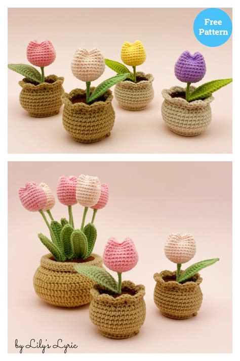 Mini Tulip Pot Amigurumi Free Crochet Pattern Artofit