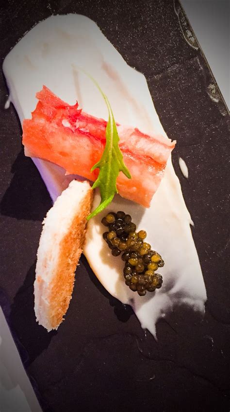 Alaskan King Crab Caviar Amuse Bouche Fine Dining Restaurant