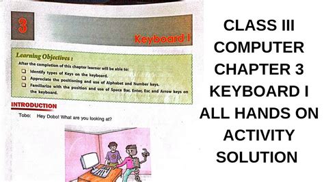 Dav Class 3 Computer Chapter 3 Keyboard I Hands On Activity And