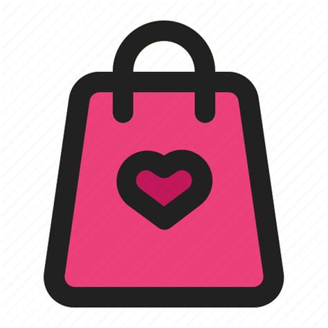 Bag Heart Love Romance Shop Shopping Valentine Icon