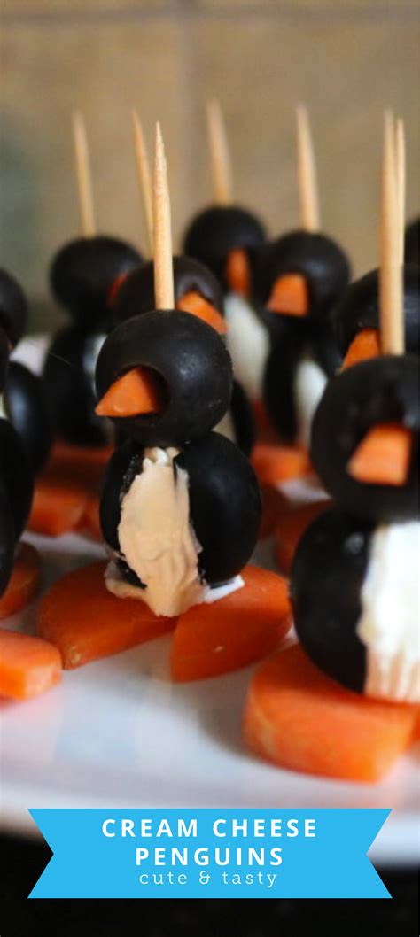 These Cream Cheese Penguins Are The Cutest Snack Ever Cute Snacks