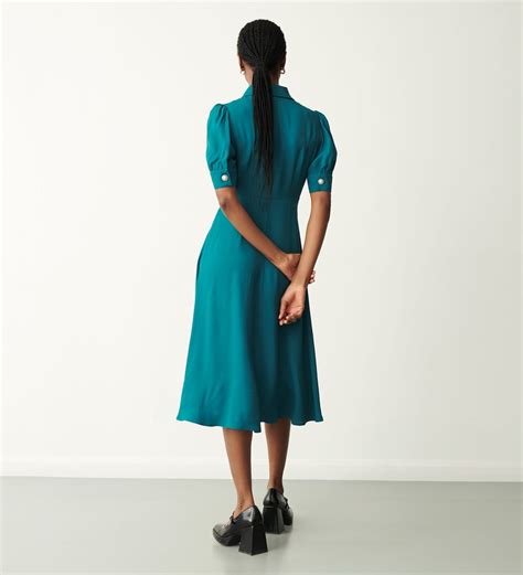 Jaela Teal Midi Dress Finery London