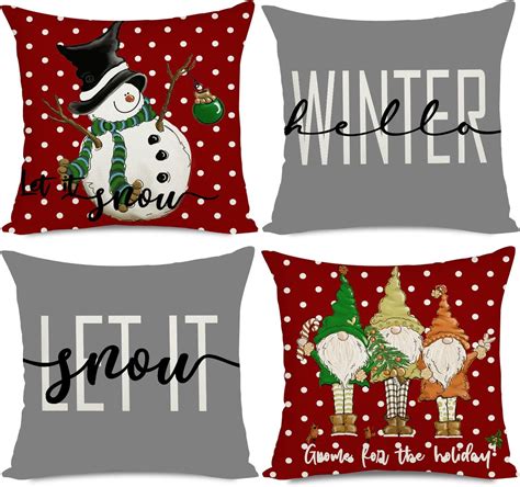 Amazon Artmag 16x16 Christmas Pillow Covers Decorative Outdoor