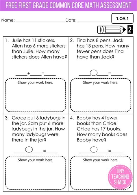 Common Core Work Sheets