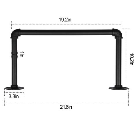 OROPY Industrial Pipe Clothes Rack 21 6 Set Of 2 Heavy Duty Wall