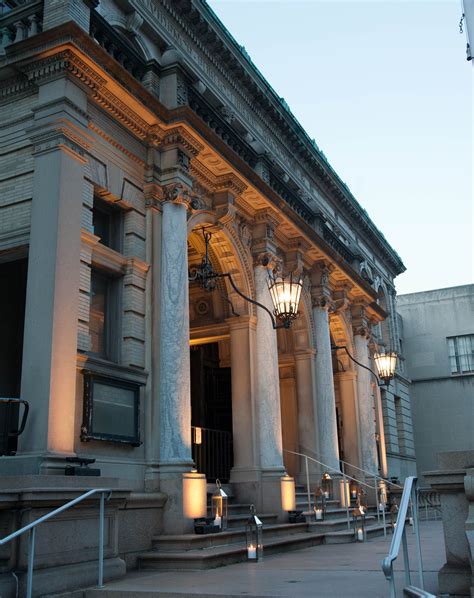 An exterior shot of the Library, this stunning entrance opens right ...