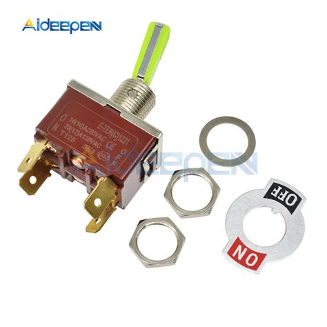 E Ten C Toggle Switch Red Pin On Off Switch Silver Contactor