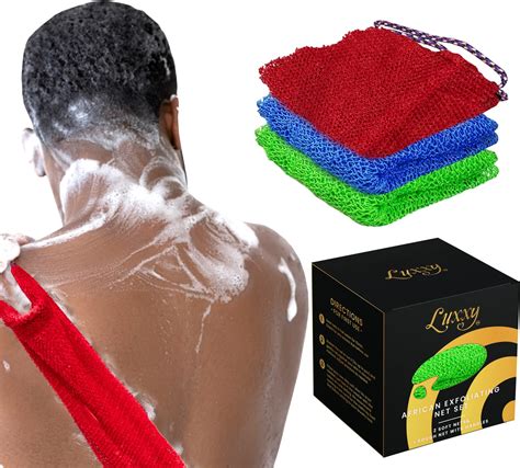 Kinlop 6 Pcs African Exfoliating Net Body Scrubber Long Net