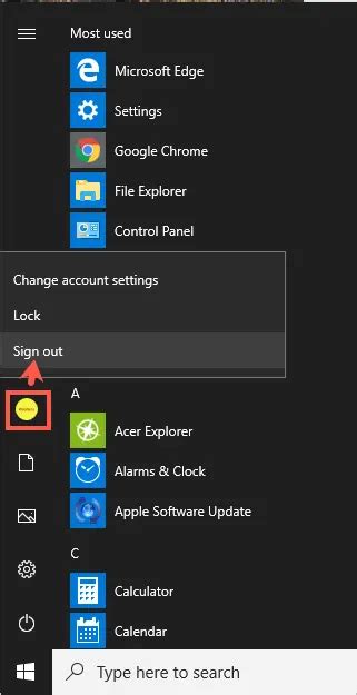 7 Ways to Log Off or Sign Out from Windows 10 User Account – WebNots